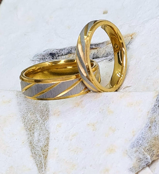 Pack Alianzas bicolor 4mm y 6mm anchos