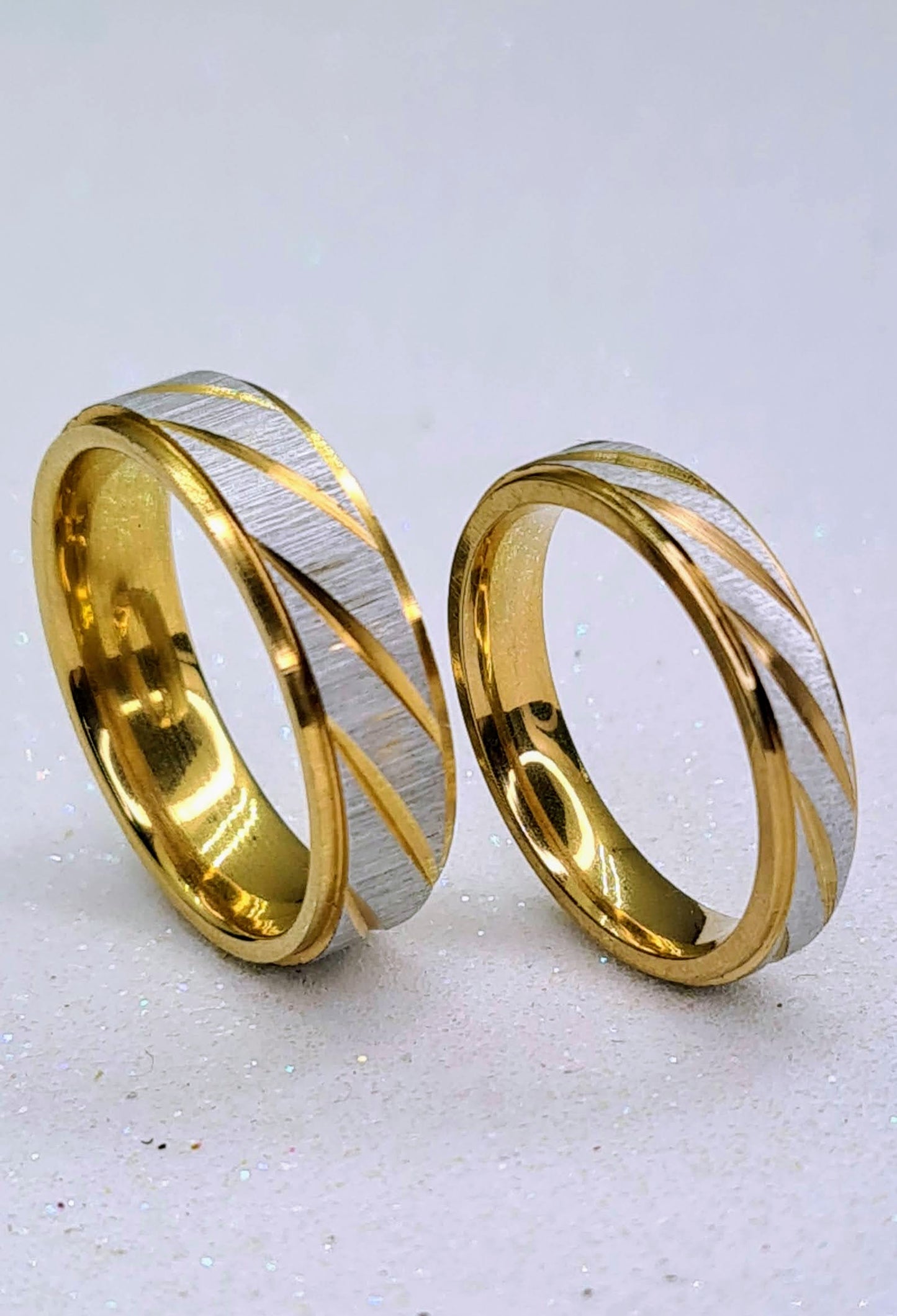 Pack Alianzas bicolor 4mm y 6mm anchos