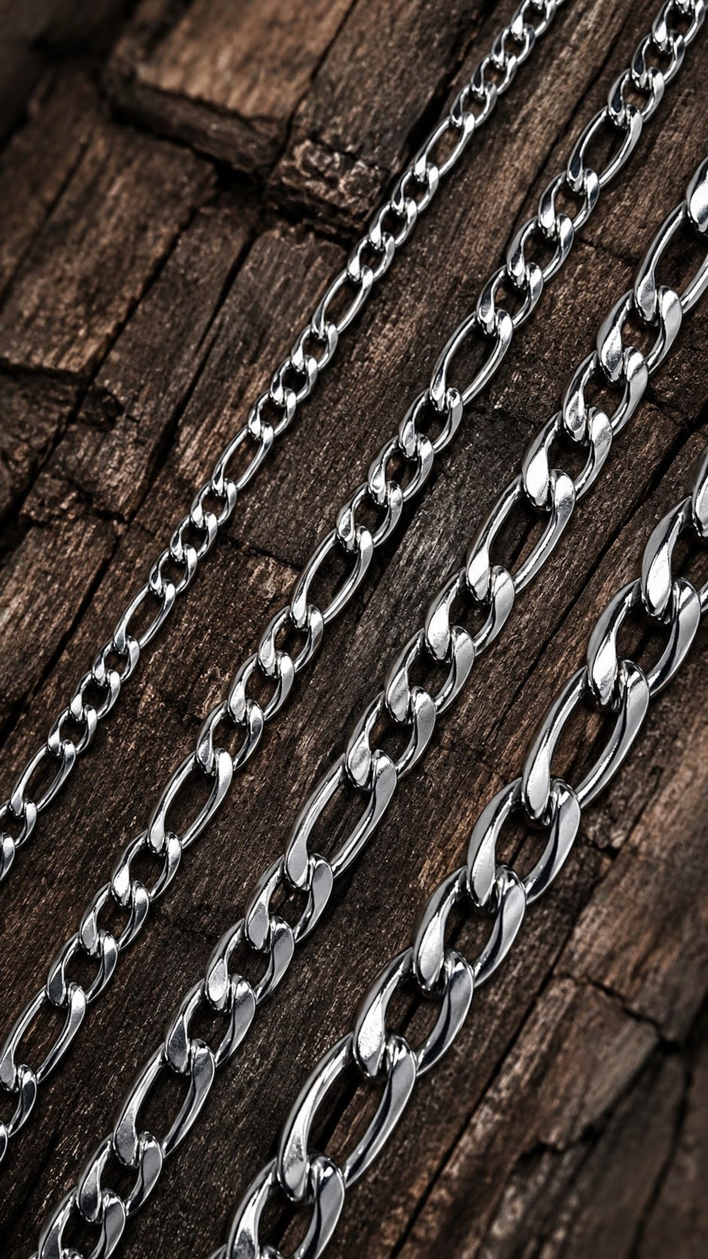 Cadena y pulsera Fígaro 7mm | Acero Inoxidable