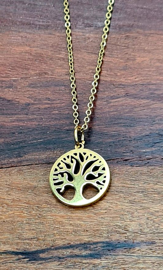 Colgante dorado Árbol de la Vida - compra hoy y recibe mañana en tu casa. Envío Gratis