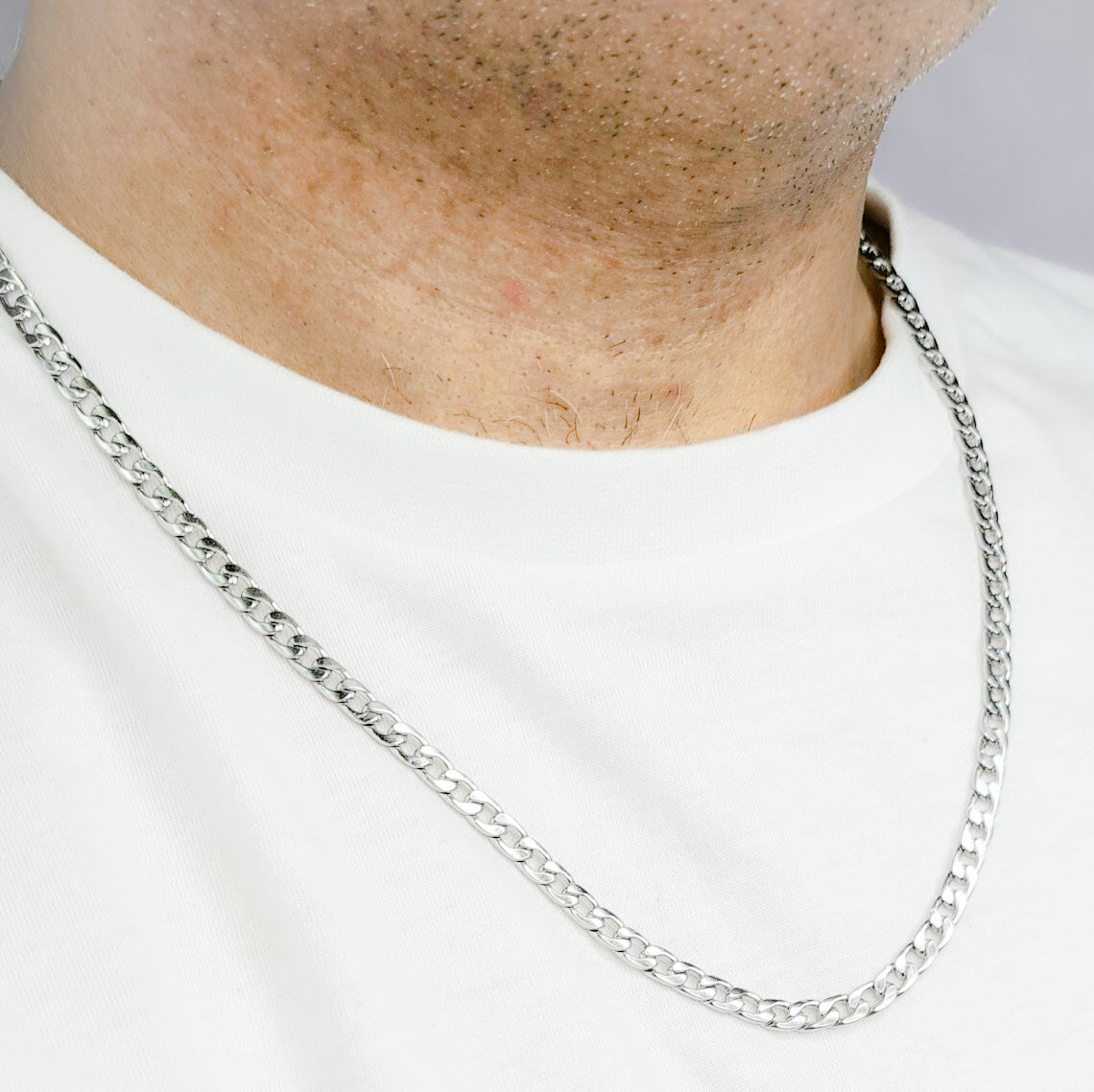 Flat link chain, 3 widths