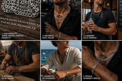 Figaro model chain, 4 widths, unisex 