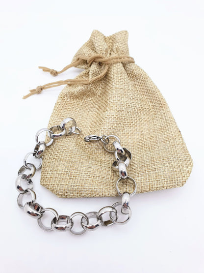 Cadena Rolo de Acero Inoxidable 10mm | Pulsera o Collar a Medida