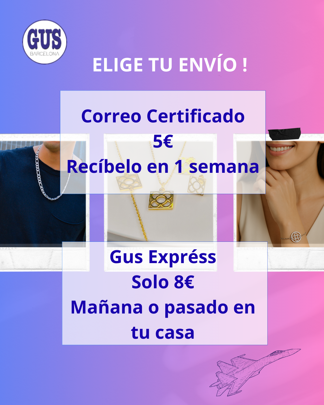 Para España, compra hoy y recibe mañana o pasado según donde estés. Solo por 8€
También tenemos el envío certificado por solo 5€, pero tarda una semana.