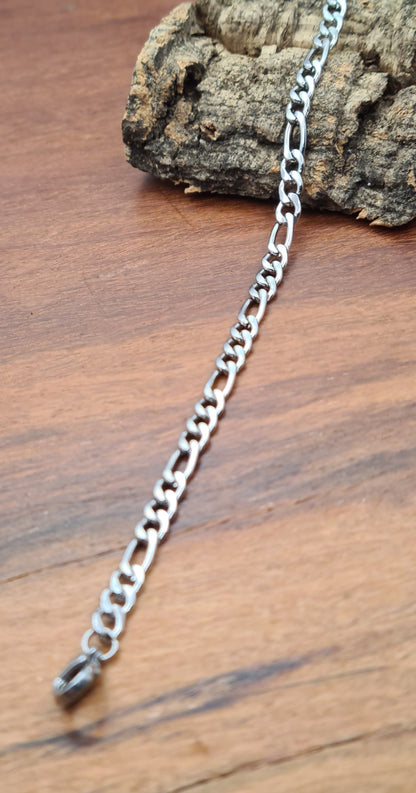Cadena y pulsera Fígaro 4mm | Acero Inoxidable