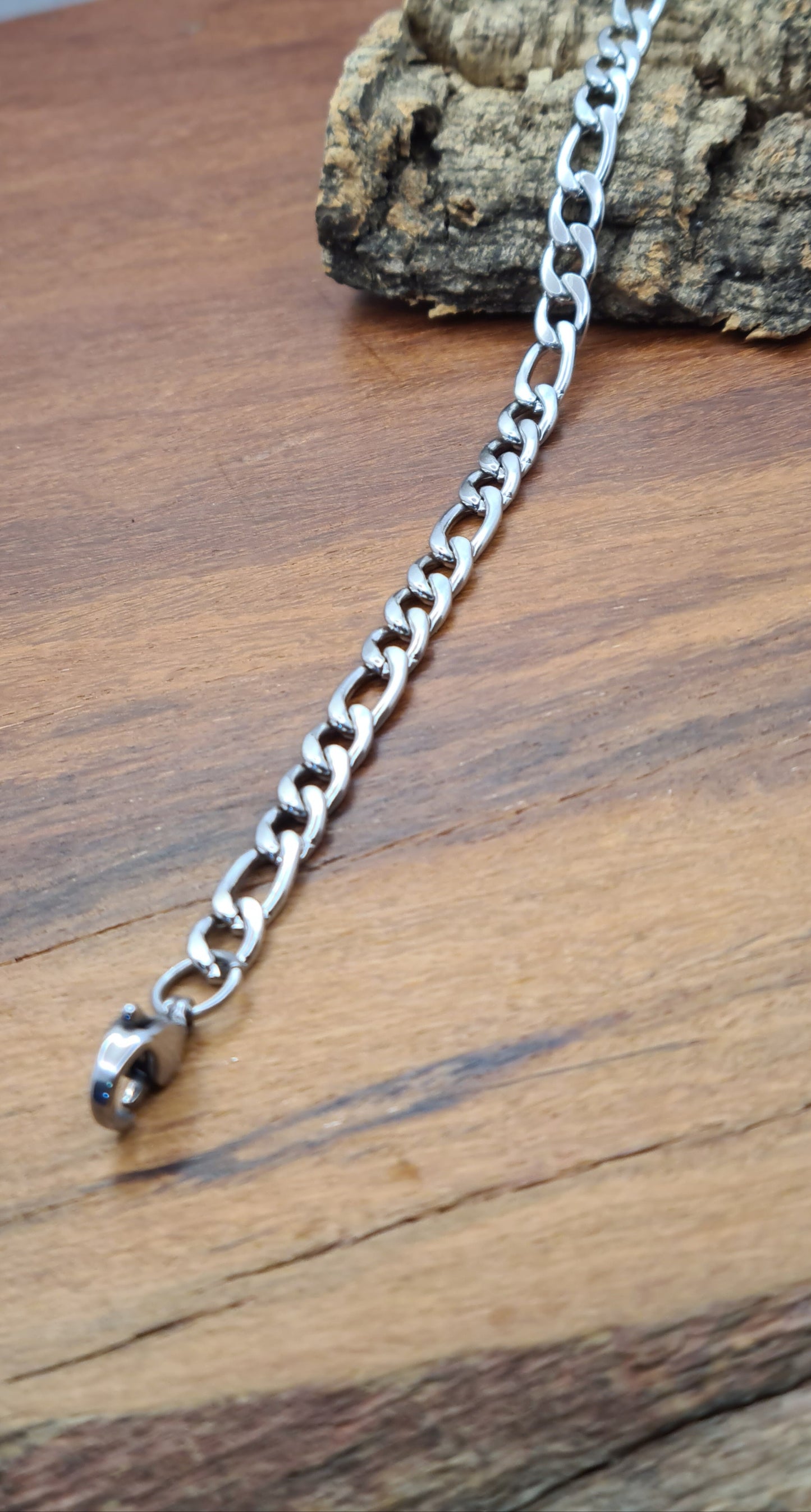 Cadena y pulsera Fígaro 5mm | Acero Inoxidable