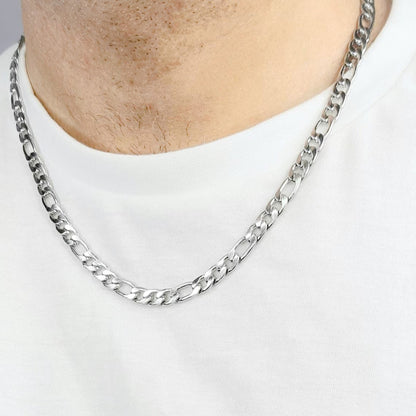 Cadena y pulsera Fígaro 7mm | Acero Inoxidable
