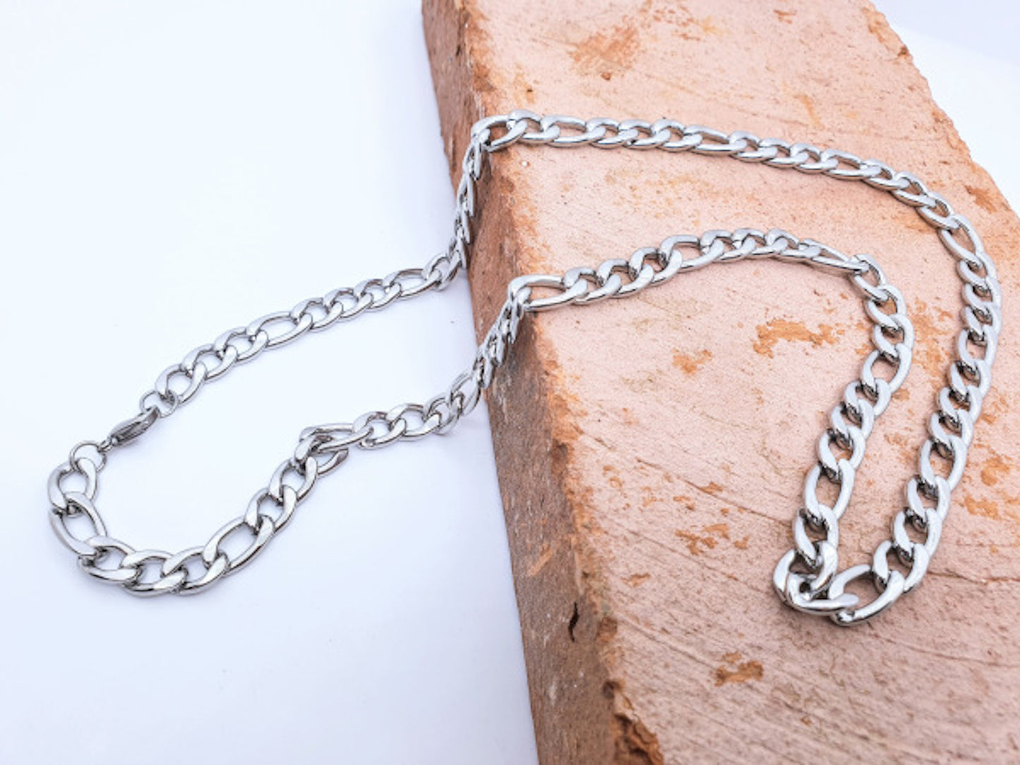 Cadena y pulsera Fígaro 9mm | Acero Inoxidable