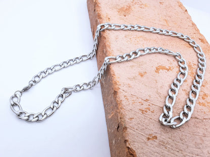 Cadena y pulsera Fígaro 9mm | Acero Inoxidable