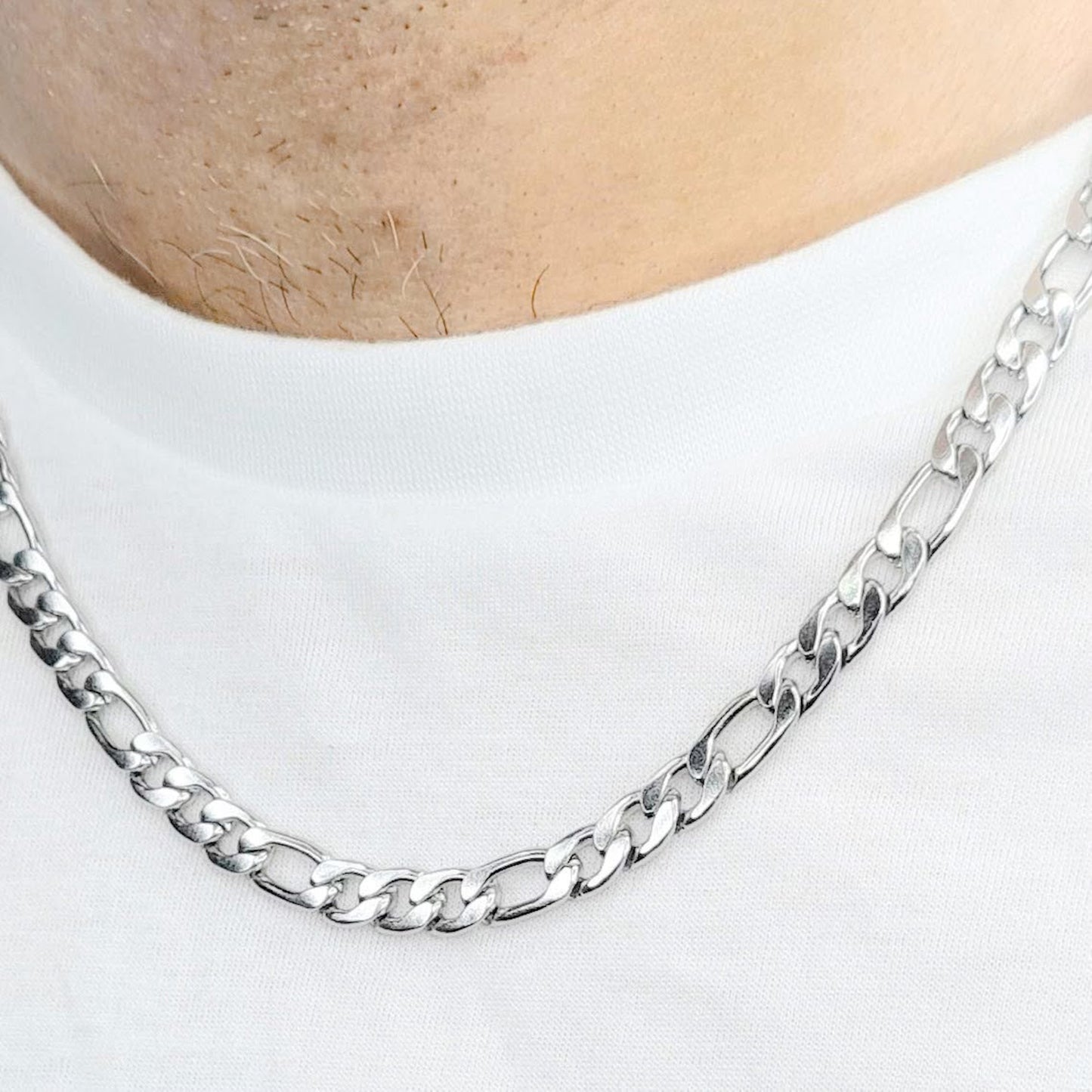 Cadena y pulsera Fígaro 9mm | Acero Inoxidable