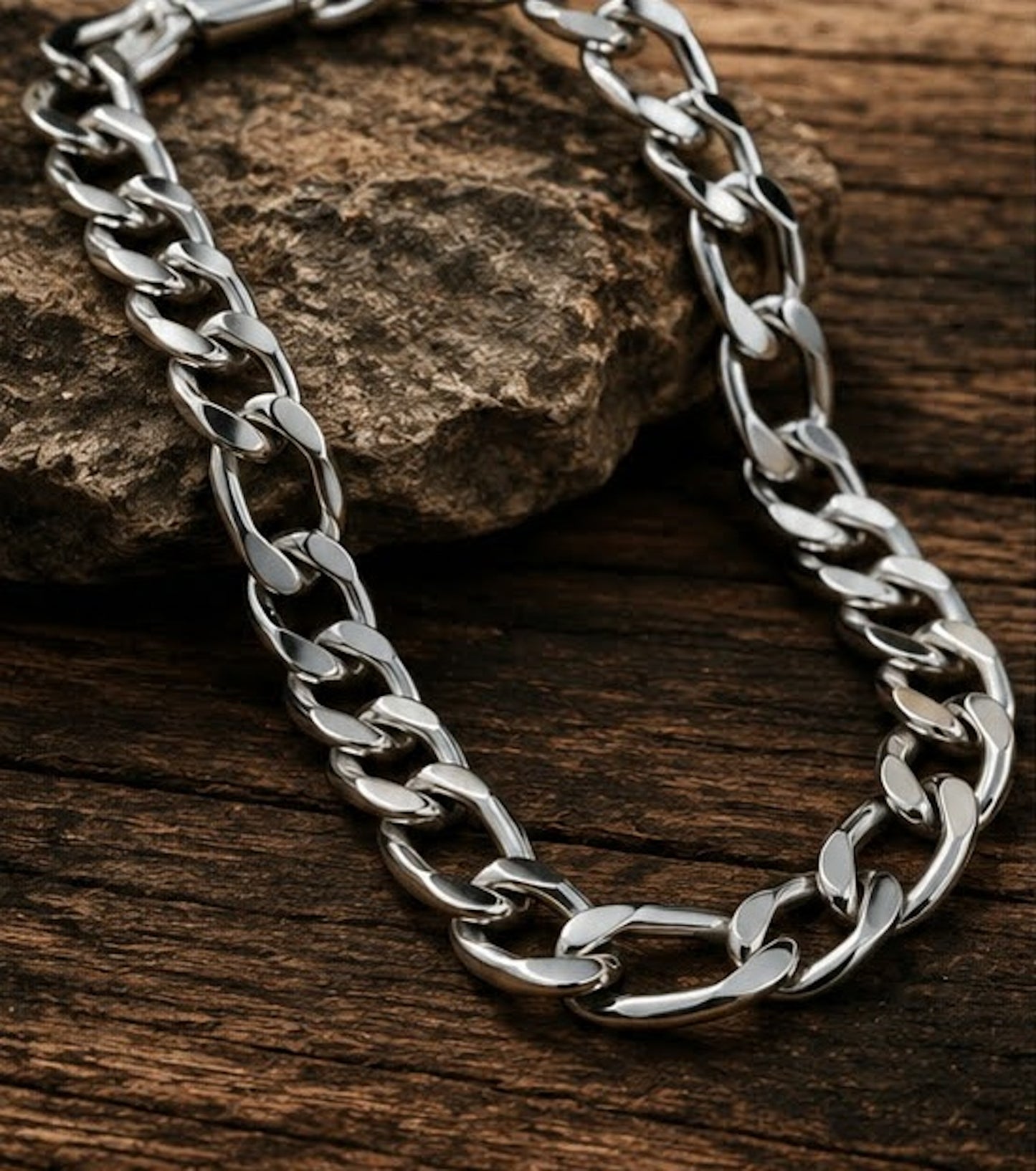 Cadena y pulsera Fígaro 11mm | Acero Inoxidable
