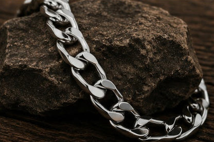 Cadena y pulsera Fígaro 11mm | Acero Inoxidable