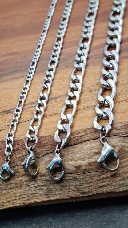 Cadena y pulsera Fígaro 5mm | Acero Inoxidable