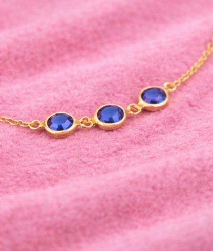 Pulsera de cristales en acero dorado | pulsera fina elegante mujer | Gus Barcelona
