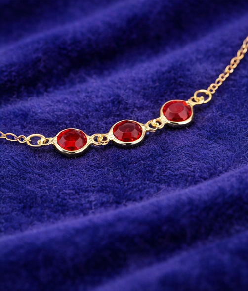 Pulsera de cristales en acero dorado | pulsera fina elegante mujer | Gus Barcelona